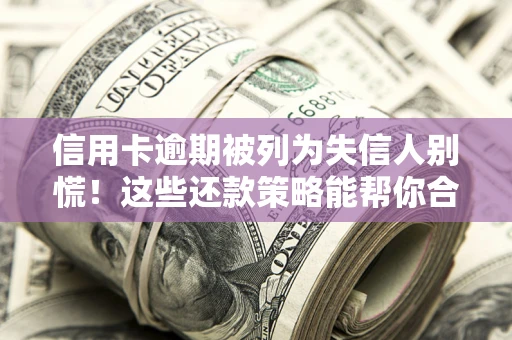 济南信用卡逾期被列为失信人别慌！这些还款策略能帮你合法止损