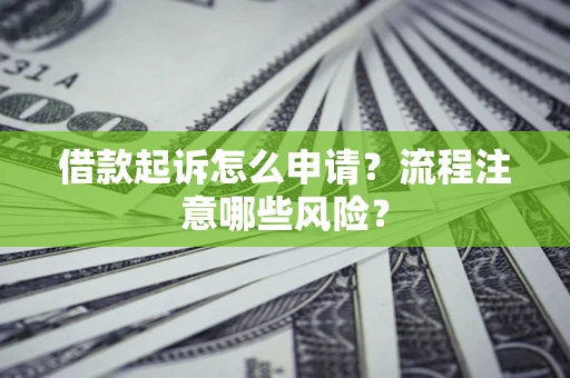 济南借款起诉怎么申请？流程注意哪些风险？