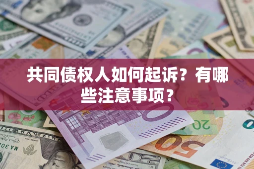 济南共同债权人如何起诉？有哪些注意事项？